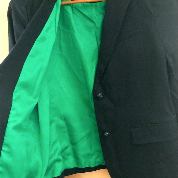 Navy blue GAP The Academy Blazer, green and pinstripe lining, size 4, like new! - Picture 7 of 10